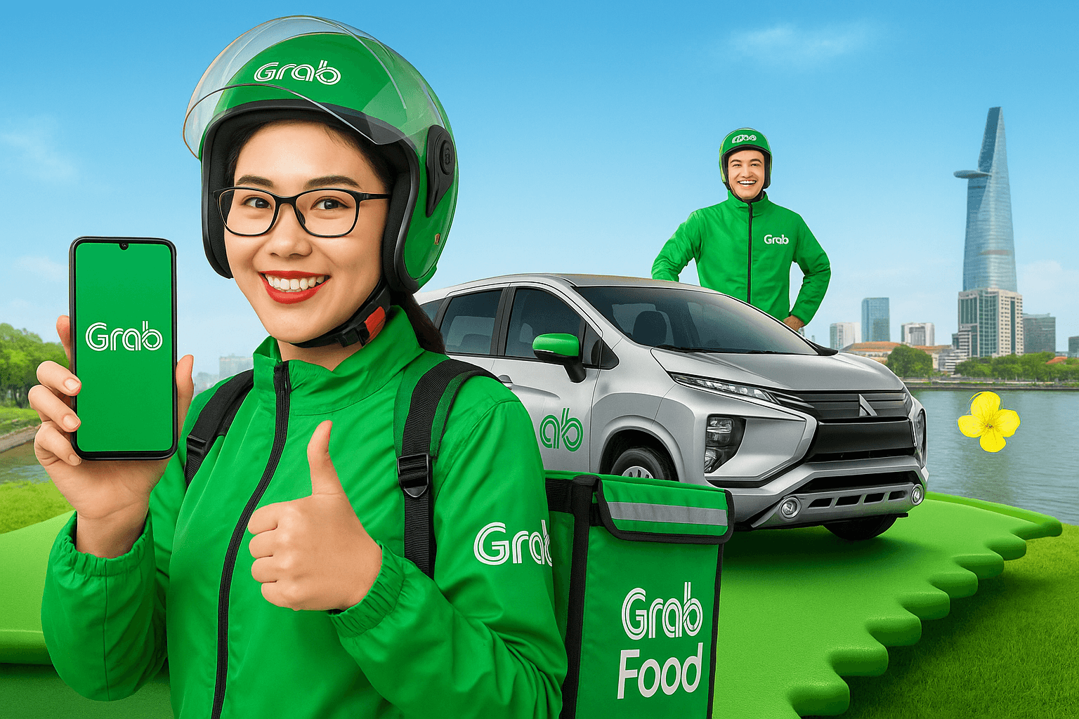 Taxi Grab Bình Thuận Gọi 4 Chỗ & 7 Chỗ Đón Ngay 0898335292